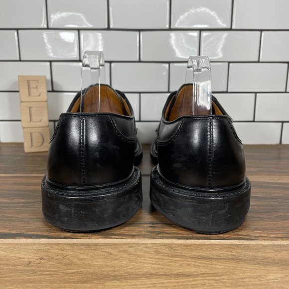 Allen Edmonds Mens Norse Black Split Moc Toe Lace Up Blucher Derby Shoes Size 10 main image 4
